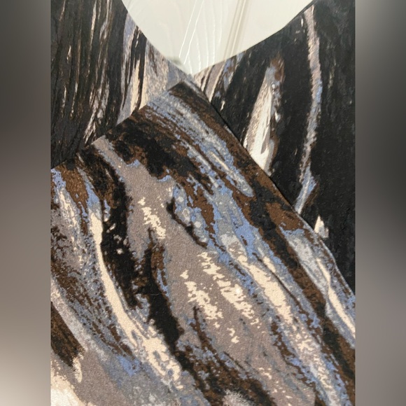 NIC + ZOE BLUE GRAY BLACK MARBLE L DRESS - Picture 4 of 4